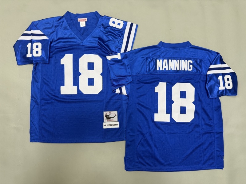 Men 2025 Indianapolis Colts #18 Manning blue Throwback Limited NFL Jersey style 001->indianapolis colts->NFL Jersey